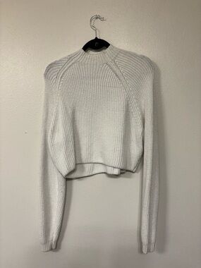 Hollister Cream Ribbed Knit Pullover
